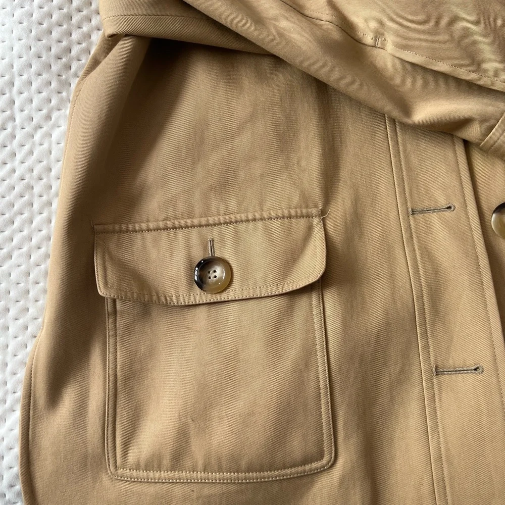 Sezane Tan Trench Coat with Hood - Picture 4 of 14